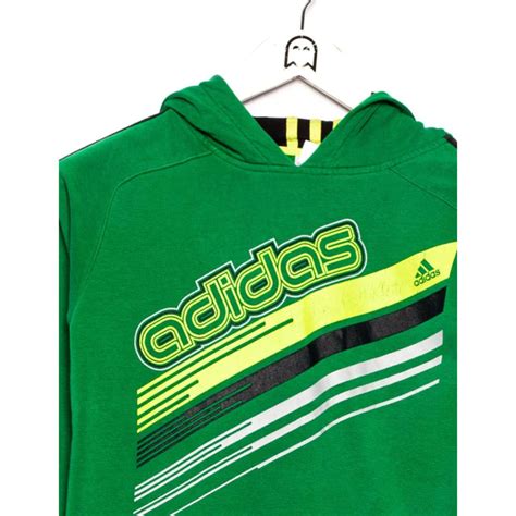 adidas Hoodie Logo Print Green 🌎 Feel free to... - Depop