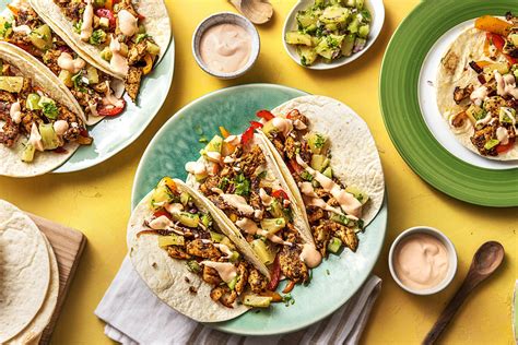 One Pan Chicken Tacos Recipe Hellofresh Recipe Hello Fresh Recipes Chicken Spices Food