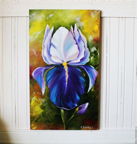 Картина маслом Ирис 3 в интернет-магазине Ярмарка Мастеров по цене 6000 ...