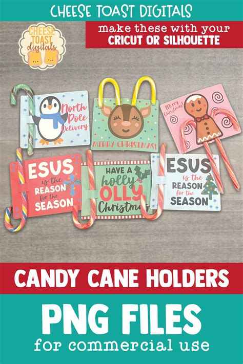 Christmas Candy Cane Holder SVG | Cute Holiday Candy Holders