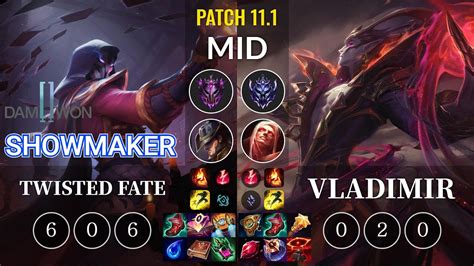 DWG Showmaker Twisted Fate Vs Vladimir Mid KR Patch 11 1 YouTube