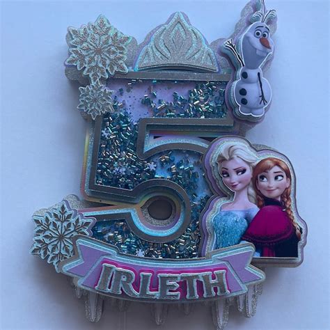 Frozen Theme Happy Birthday Cake Topper Etsy