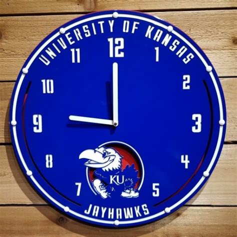 Ku D Kansas Jayhawk Clock Gameday Ironworks