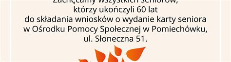 Og Lnopolska Karta Seniora Ju W Naszej Gminie Aktualno Ci