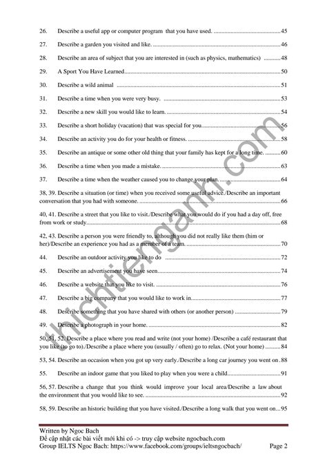 Solution Tong Hop Topics Cho Ielts Speaking Studypool