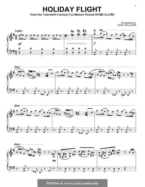 Holiday Flight From Home Alone By J Williams Sheet Music On Musicaneo