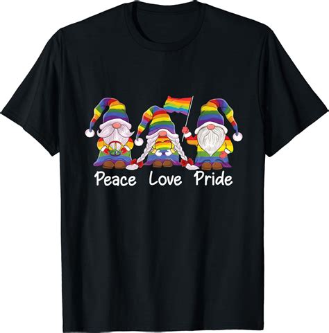 Peace Love Pride LGBT Flag Rainbow Gay Pride T Shirt Walmart