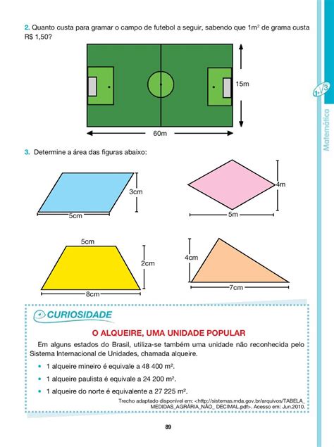 Area E Perimetro 6 Ano - área E Perímetro Exercícios 6 Ano Com Gabarito - BINKEDU