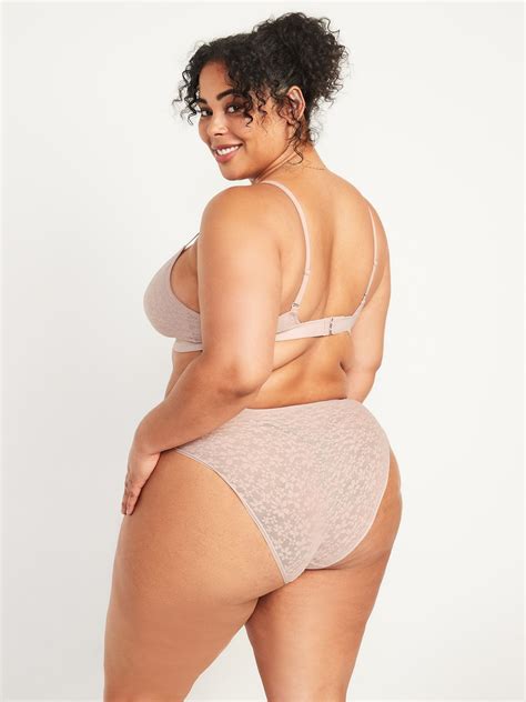 Mid Rise Floral Signature Mesh Bikini Underwear For Women Old Navy In Bikini Underwear