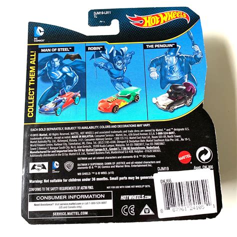 Hotwheels Batman Hot Rod Dc Comics Mattel Warner Bros Hot Wheels Hobbies Toys Toys Games