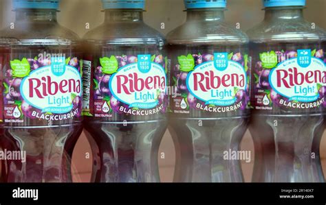 Bottles Of Ribena Light Blackcurrant Drink Stock Photo Alamy
