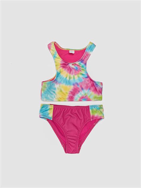 LCW ECO Pembe Batik Desenli Kız Çocuk Bikini S G Z LT LCW