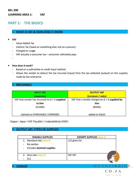 How To Calculate Input And Output VAT In South Africa A Step By Step