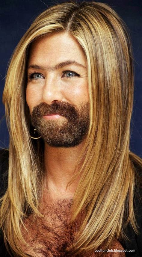 .: Female Celebrities with Beard and Mustache