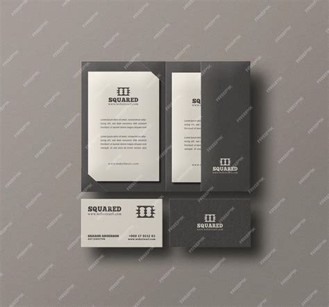 Premium Psd Dark Stationery Mockup