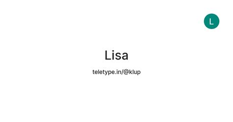 Lisa — Teletype