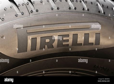 Krasnoyarsk, Russia, 20 march 2020: New tire Pirelli Cinturato P7, new ...
