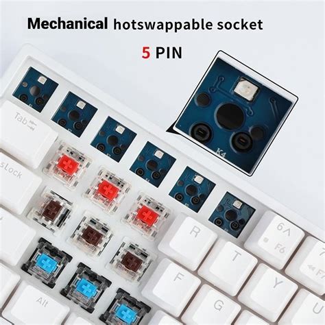 RK87 Hot Swappable RGB Mechanical Keyboard Computers Tech Parts Accessories Computer