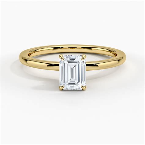 18k Yellow Gold Secret Halo Diamond Ring