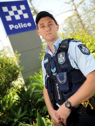 Redcliffe Police Try On New Queensland Police Service Vests For Size