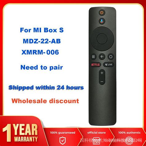 Novo Controlador Remoto De Voz Bluetooth XMRM 006 Para Xiaomi Mi Box S