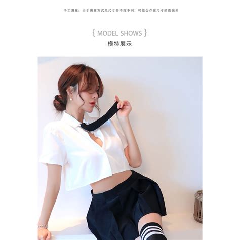 Sexy CospLay Lingerie Baju Seksi Wanita 情趣内衣 性感纯欲风JK制服 学生装百褶裙 火辣制服诱惑 Set With Stocking Shopee