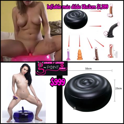 Inflable Sexual Porta Vibrador Y Dildo Color Negro Pointsexshop