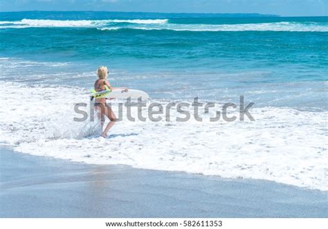 Beautiful Sexy Blonde Surf Girl Beach Stock Photo 582611353 Shutterstock