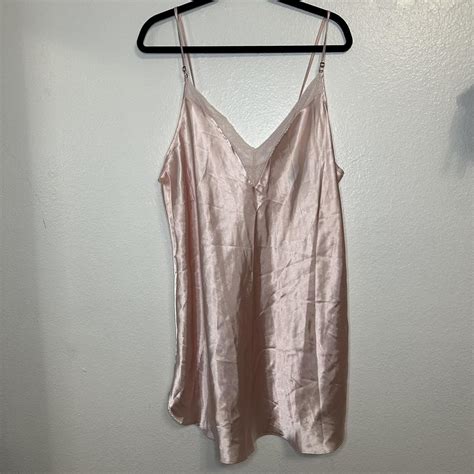Babydoll Pink Slip Lingerie Dress Size XXL Depop