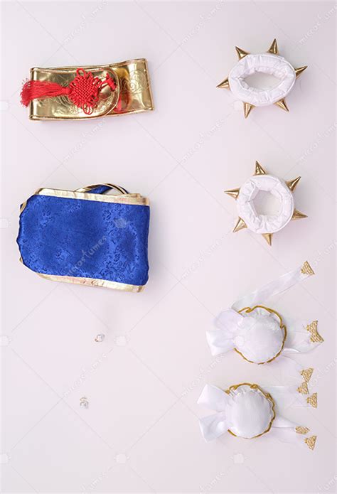 Halloween Game Sexy Lingerie Set Deep V High Slit Cheongsam Dress With Belt Hand Rings Top