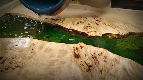 стол с эпоксидкой - YouTube