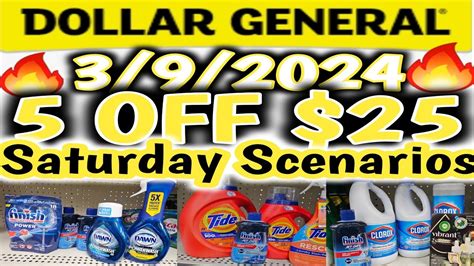 3 9 2024 Dollar General Couponing This Week 5 OFF 25 Saturday