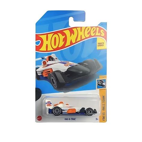HKK Машинка игрушка Hot Wheels металлическая коллекционная HW Trac белый синий купить с