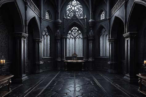 Premium Photo | Immersive Gothic Castle Interior Dark Mysterious ...