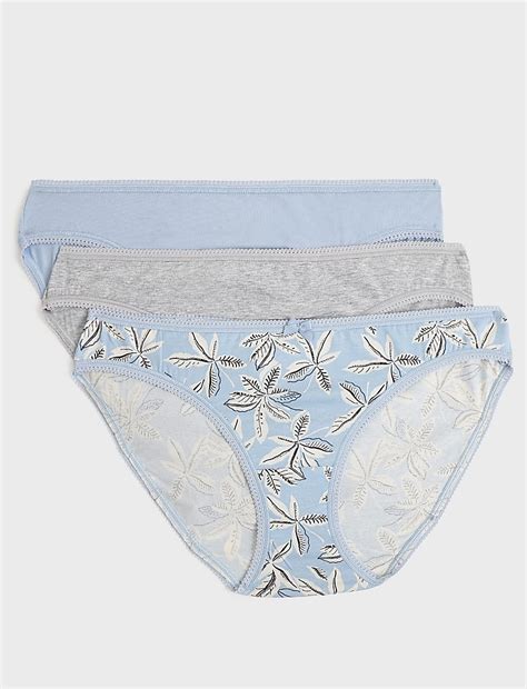 Buy 3pk Cotton Rich Bikini At Marks Spencer