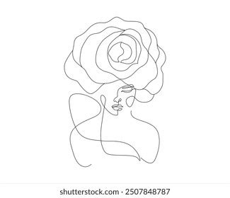 Nude Woman Face Abstract Silhouette Continuous Stock Vector Royalty Free 2415346671 Shutterstock