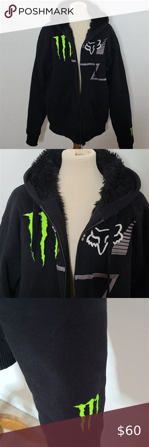 Fox Monster Fur Lined Zip Up Hoodie Clothes Design Fashion Hoodies