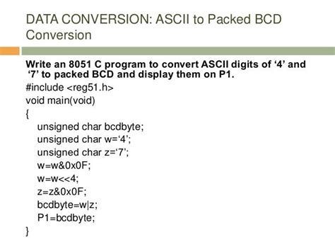 Intel 8051 Programming in C