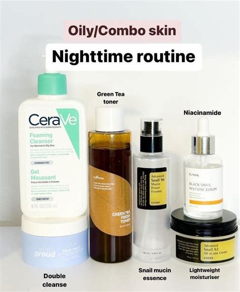 Oily Combo Skin Night Time Routine Skin Care Routine Order Combo