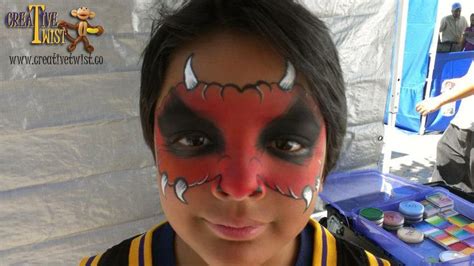 Scary demon face painting | Face painting, Face, Carnival face paint