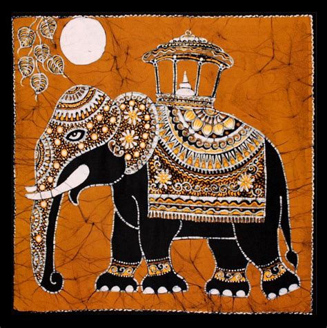 an elephant painted on the side of a wooden wall with a lamp hanging ...