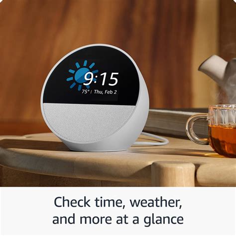 Despertador Inteligente - Despertador Inteligente Amazon Echo Spot 2024 Com Alexa White - Carrefour