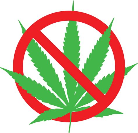 Kein Cannabisblatt Keine Drogen Kein Rauchverbot Marihuana