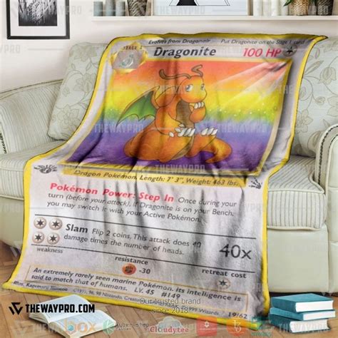HOT Anime Pokemon Dragonite St Edition Blanket Express Your Unique