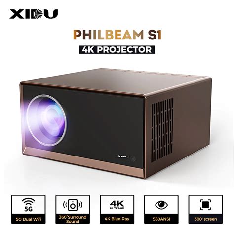 XIDU PhilBeam S1 Projector 4K Android 9.0 Native Full HD 1080P 12000 ...
