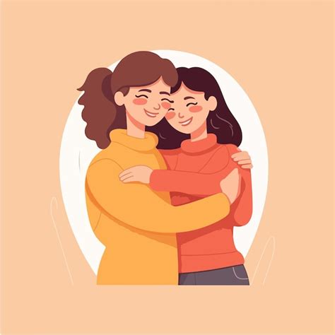 Pareja lesbiana siendo amorosa y feliz dos chicas gay besándose concepto de comunidad del