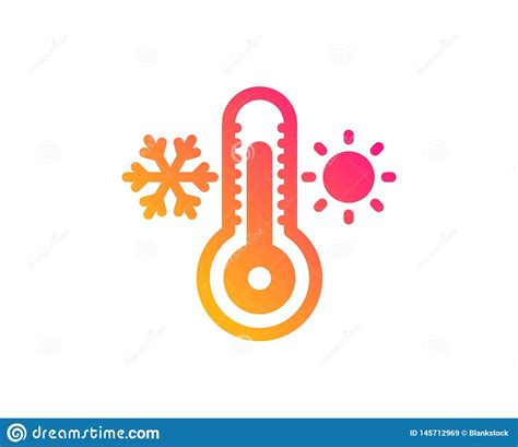 Ic Ne De Thermom Tre Signe Froid Et Chaud De Thermostat Vecteur