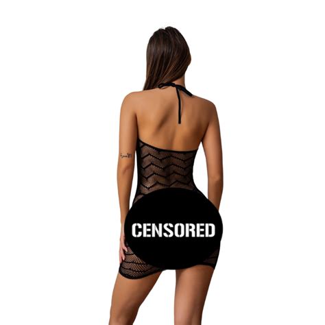 Bodystocking Pc Sexy Black Backless Fishnet Short Dress Lingerie Adult Female Sexy Lingerie