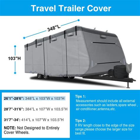 RVMasking 7 Layers RV Cover, 31'7"-34' RV Covers for Travel Trailers ...