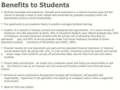 industrial placements  university view